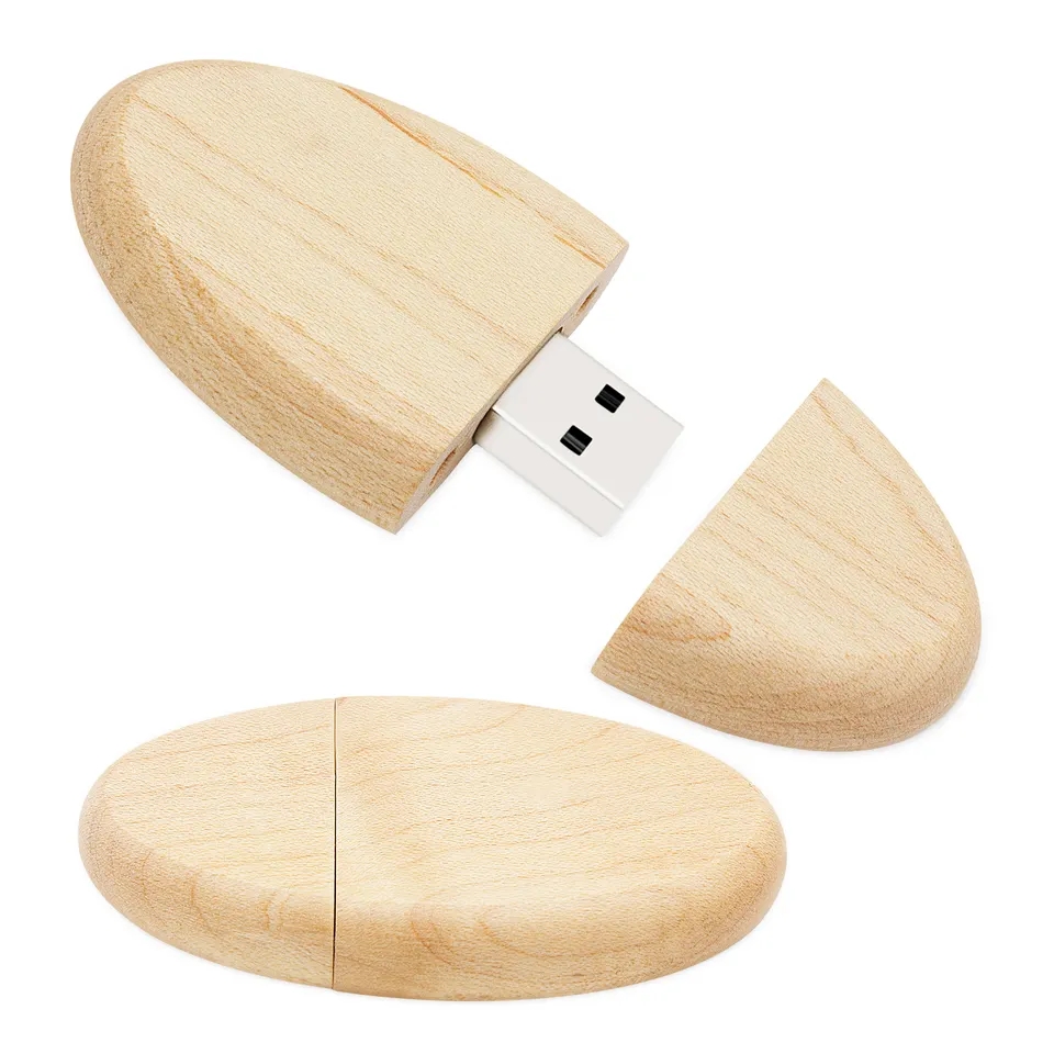 Bamboo Oval USB